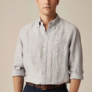 J. CREW x BAIR McNUTT The 💯 Irish Linen Men’s Button Down Slim Fit Shirt SZ: M
